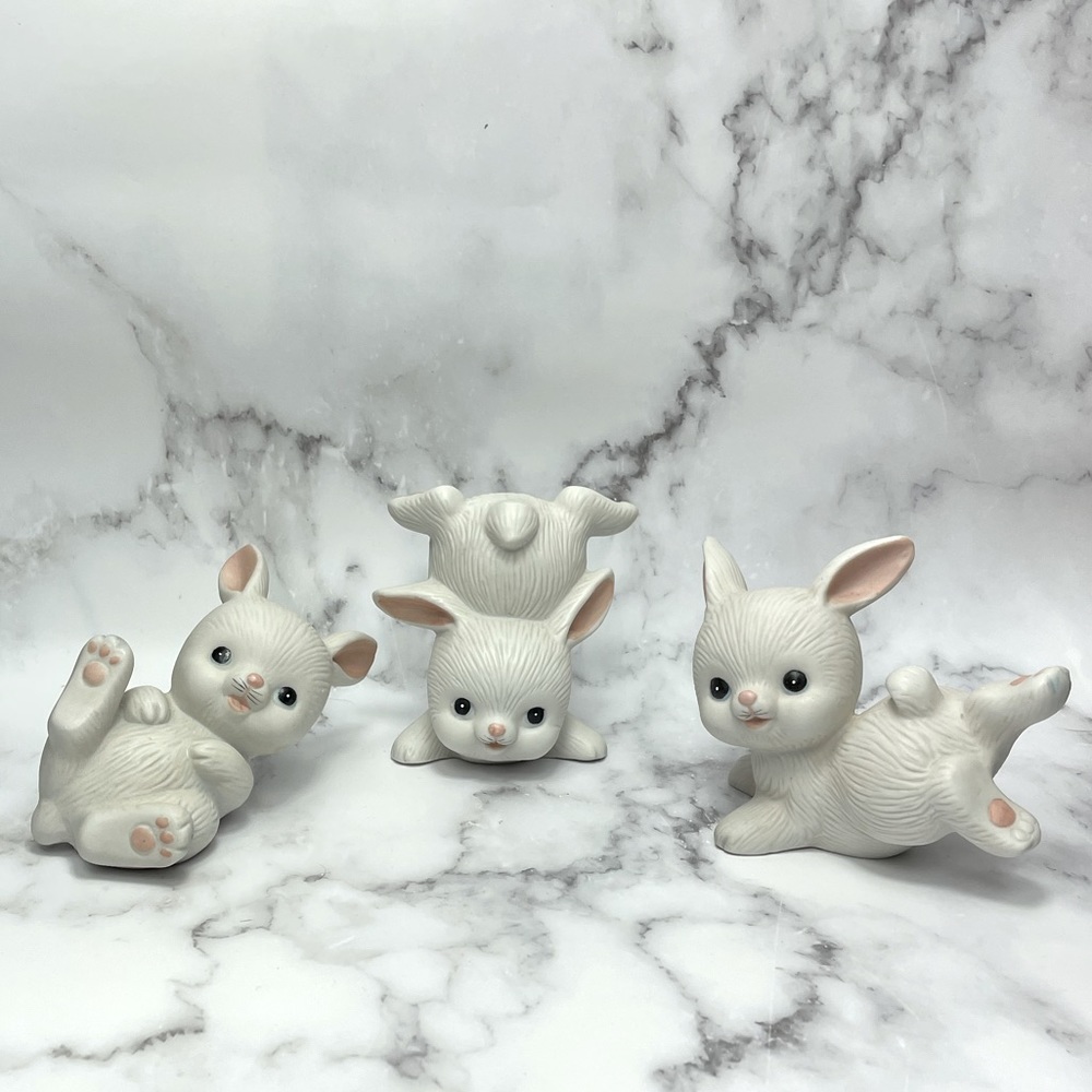 Set of three Vintage HOMCO Bunnies